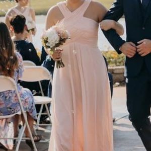 #Levkoff Shell Pink Bridesmaid dress